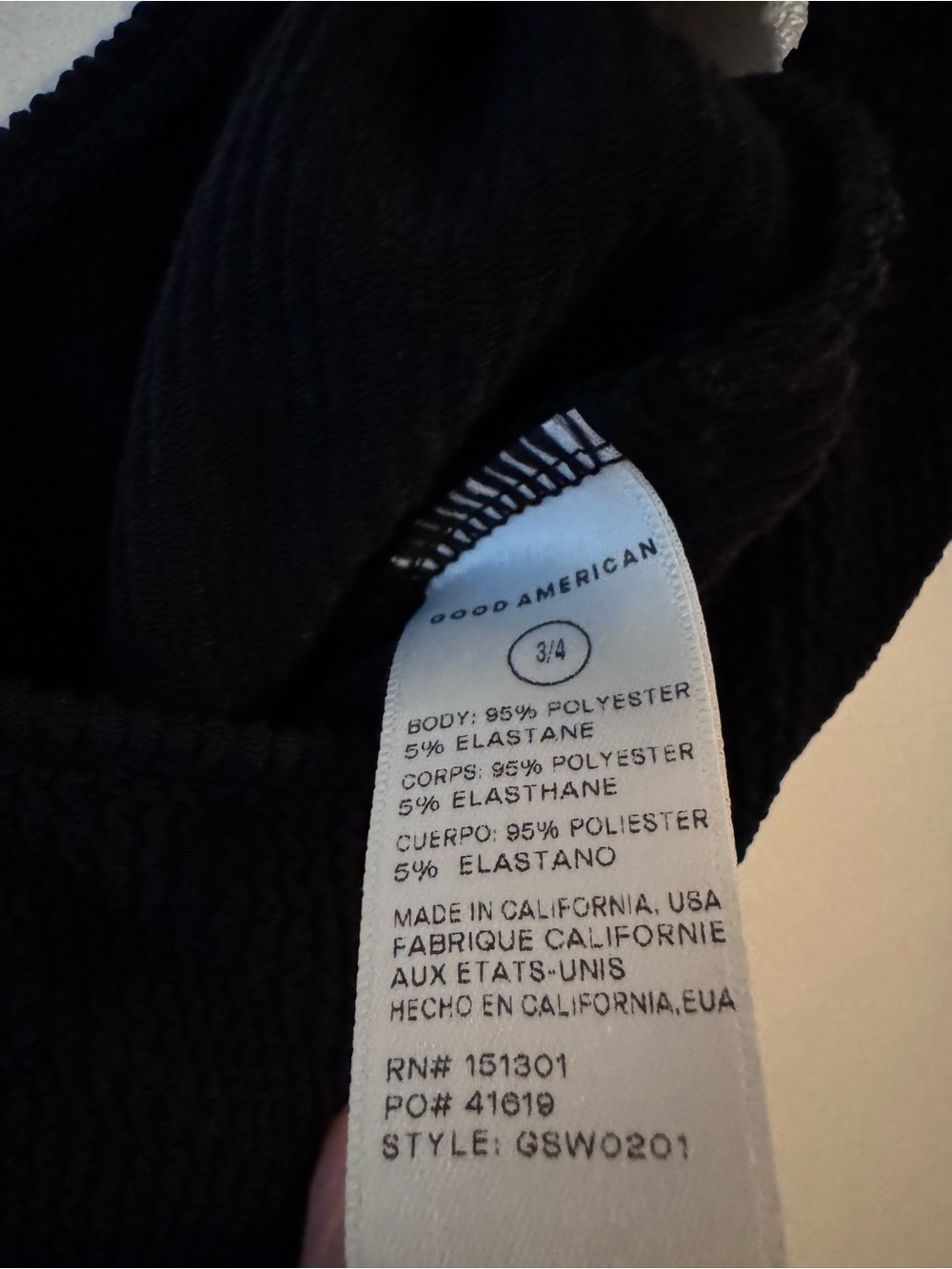 Good American Always Fits Black Ribbed Tank Dress 3/4 - Picture 5 of 5
